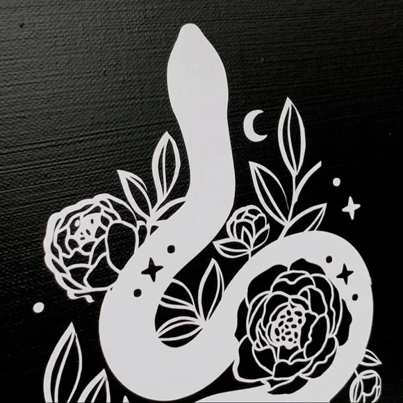 Handmade Gothic Snake & Roses Canvas - Picture 5 of 8